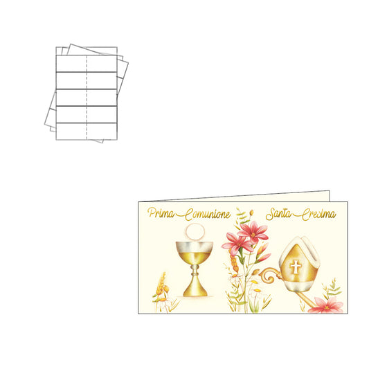 Bedankkaarten voor communie en vormsel, pakje van 60 kaarten