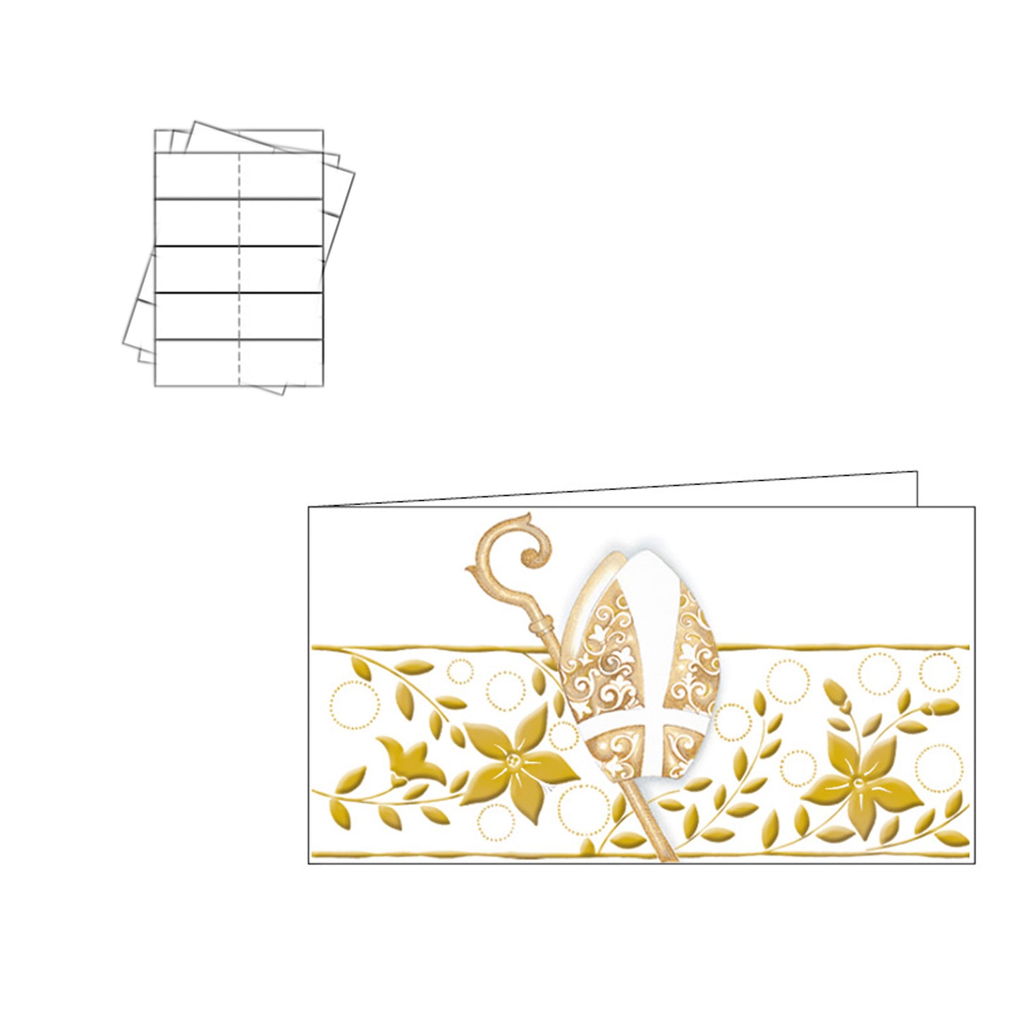 Cartes de faveur de confirmation, paquet de 60 cartes