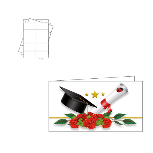 Afstuderen gunstkaarten, pakket van 60 kaarten