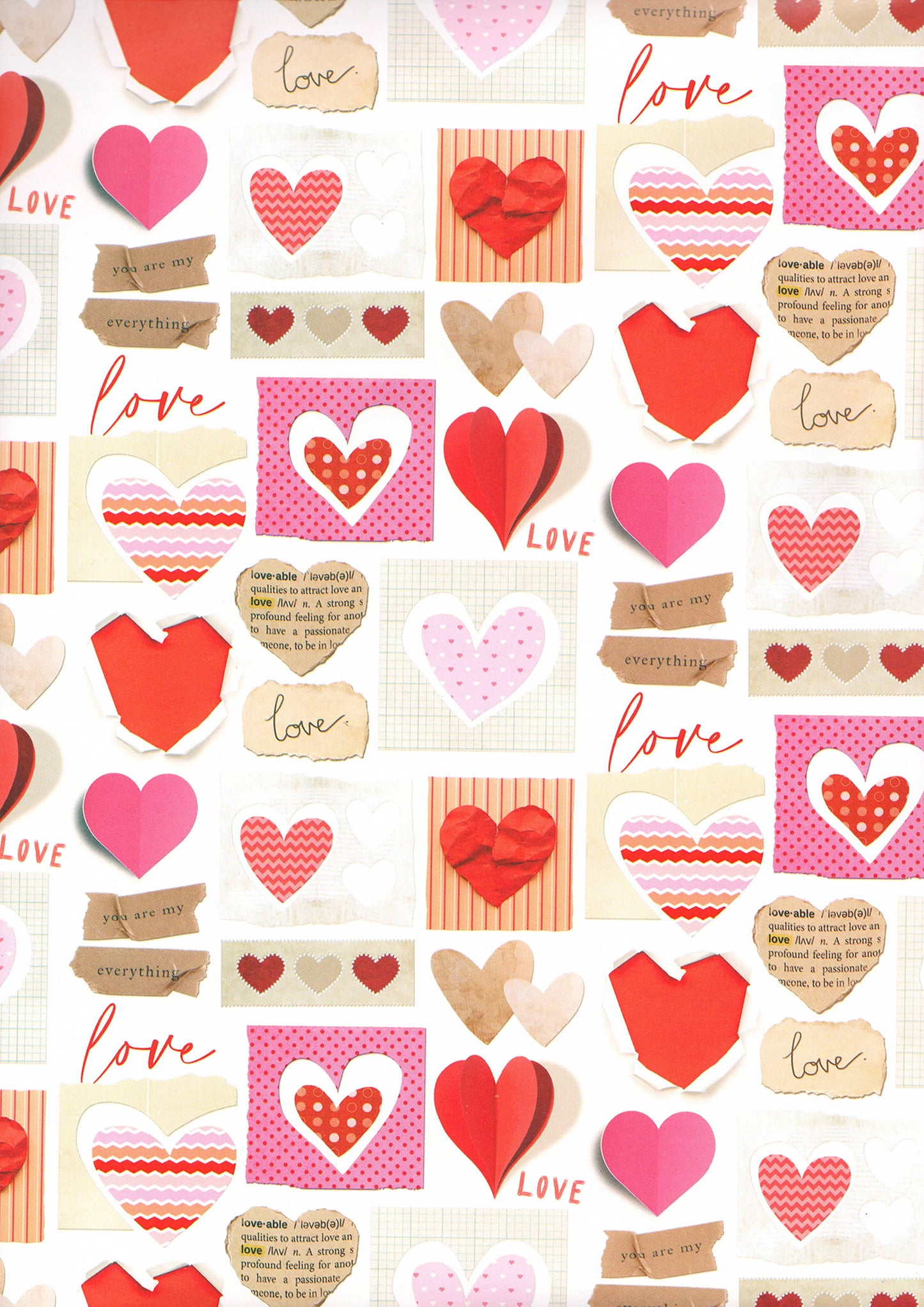 Carta Da Regalo Foglio formato 90 x 65 cm cuore