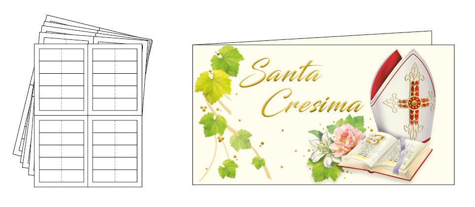 Cartes de faveur de confirmation, paquet de 60 cartes