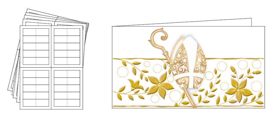 Cartes de faveur de confirmation, paquet de 60 cartes