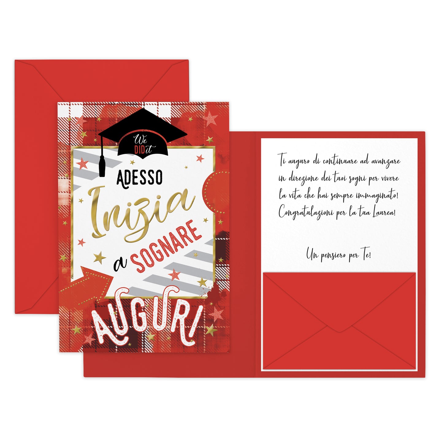 Biglietto Auguri Laurea formato 17 x 12 cm