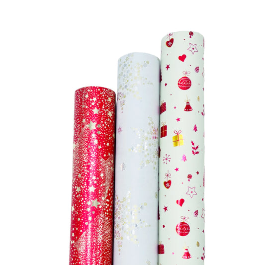 Inpakpapier Rolgrootte 5 m x 70 cm, pakket met 3 afbeeldingen