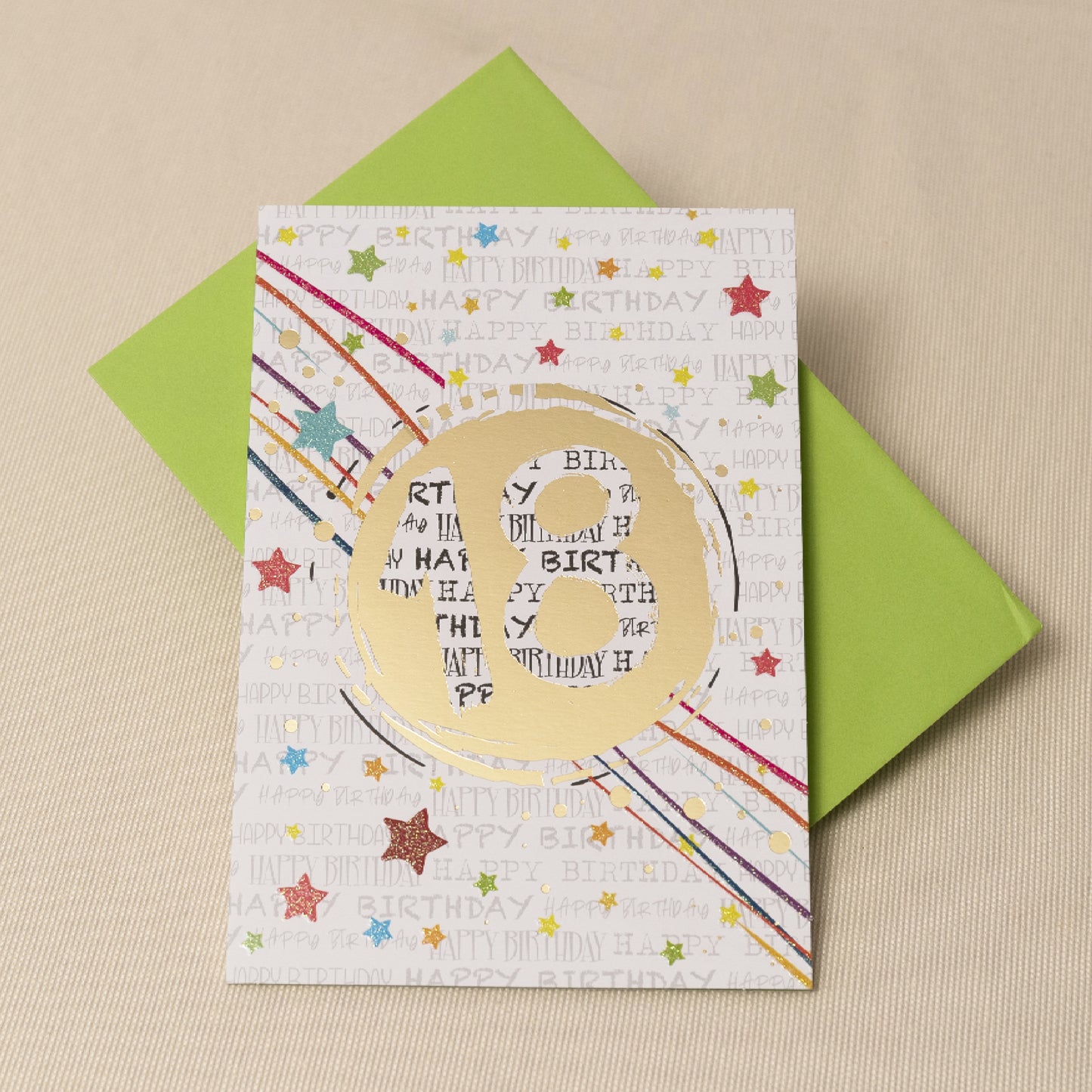 Formaat verjaardagskaart 17 x 12 cm 18 jaar