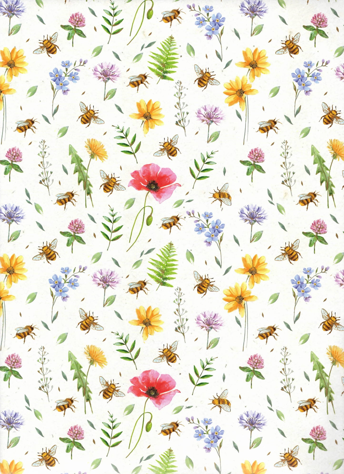 Carta Da Regalo Foglio formato 90 x 65 cm fiore ape