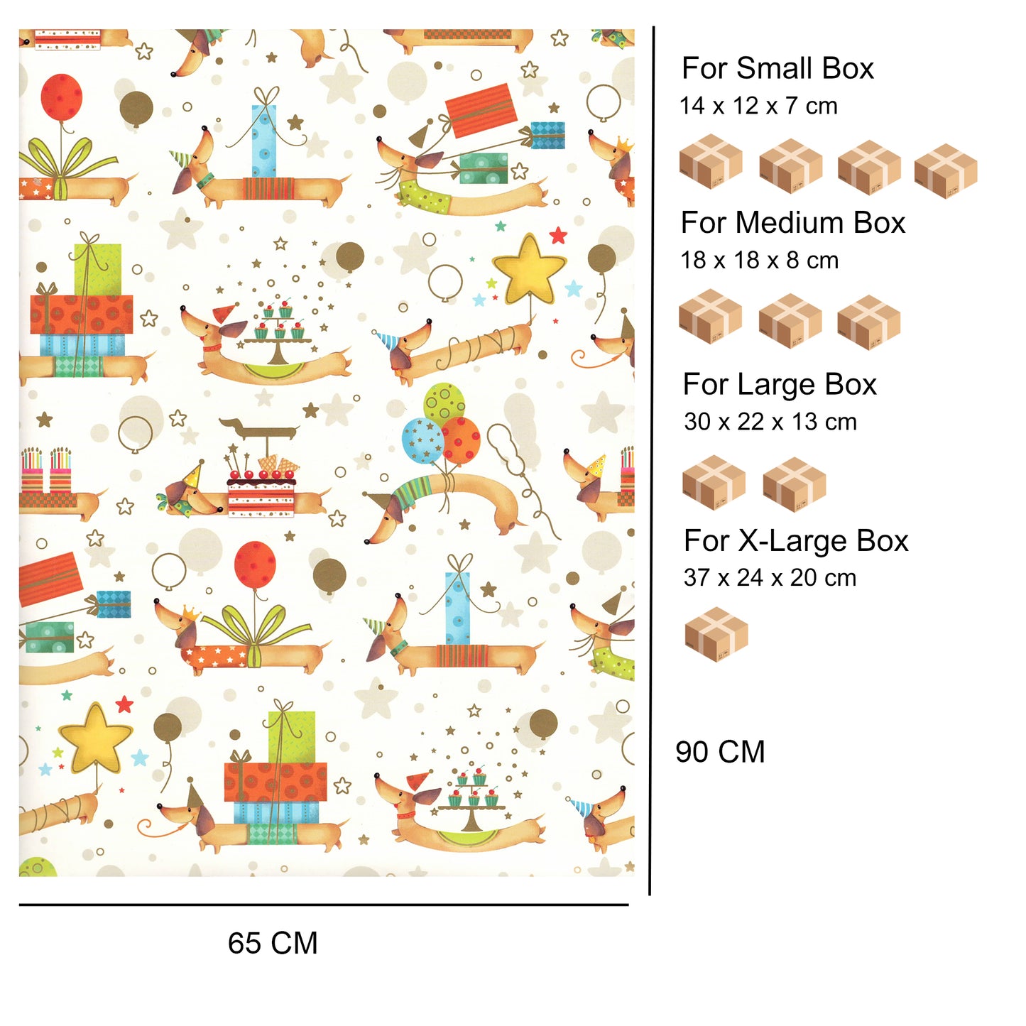Carta Da Regalo Foglio formato 90 x 65 cm cane