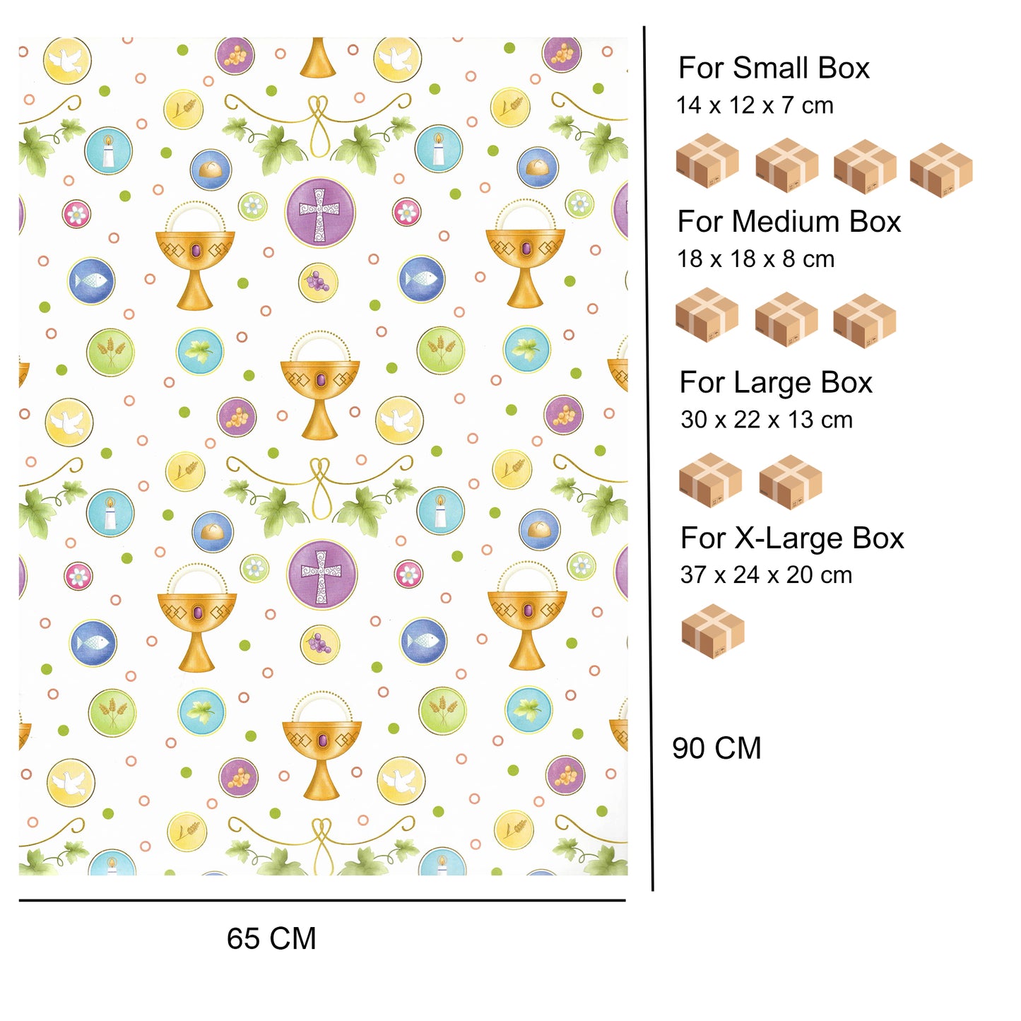 Inpakpapier Velformaat 90 x 65 cm, verpakking van 3 vellen