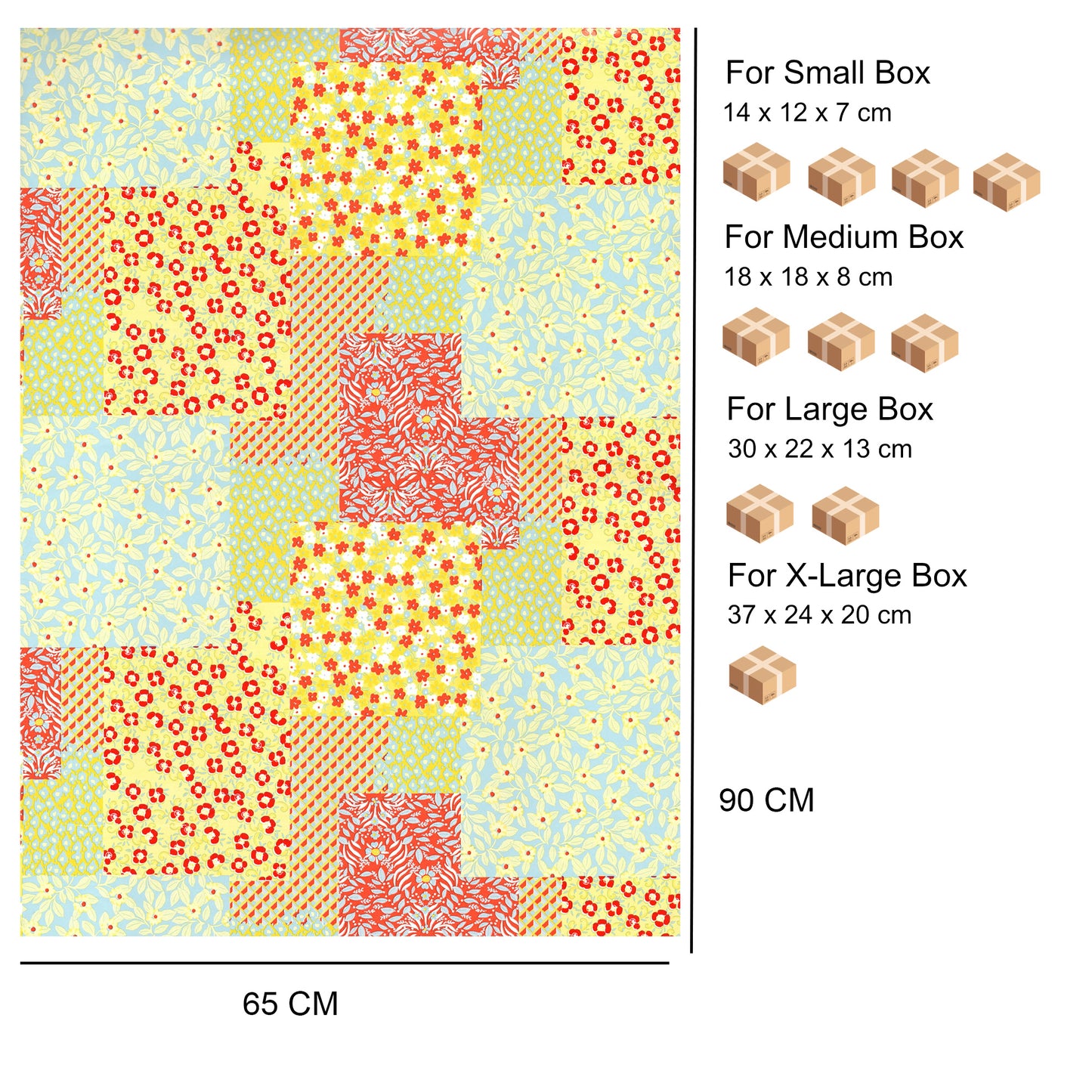 Carta Da Regalo Foglio formato 90 x 65 cm fiori primavera