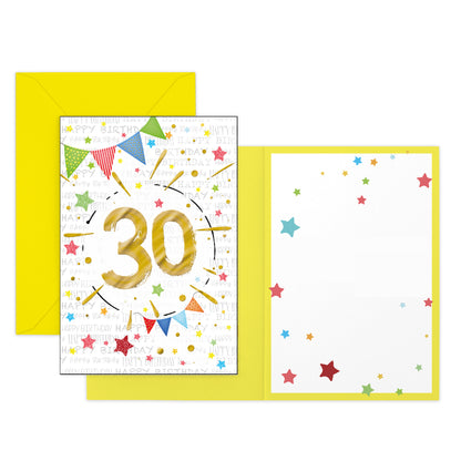 Biglietto Compleanno formato 17 x 12 cm 30 anni