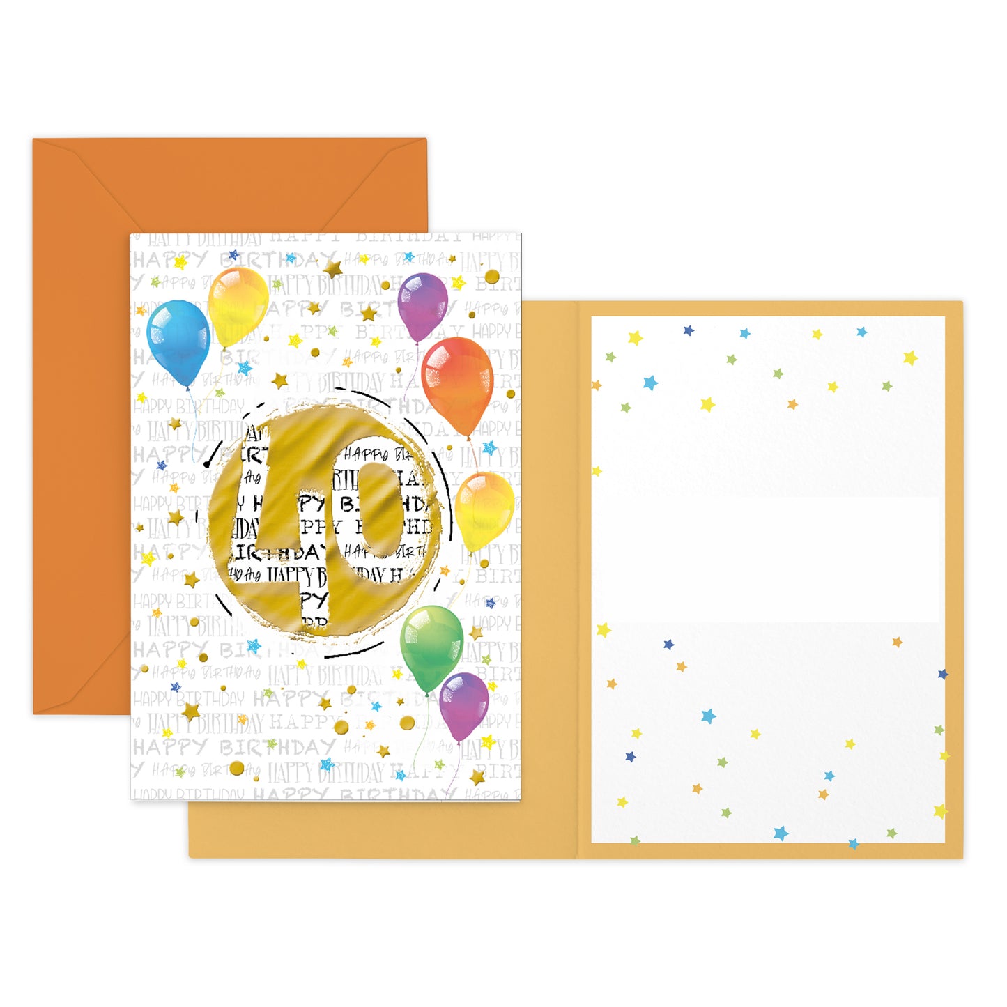 Biglietto Compleanno formato 17 x 12 cm 40 anni