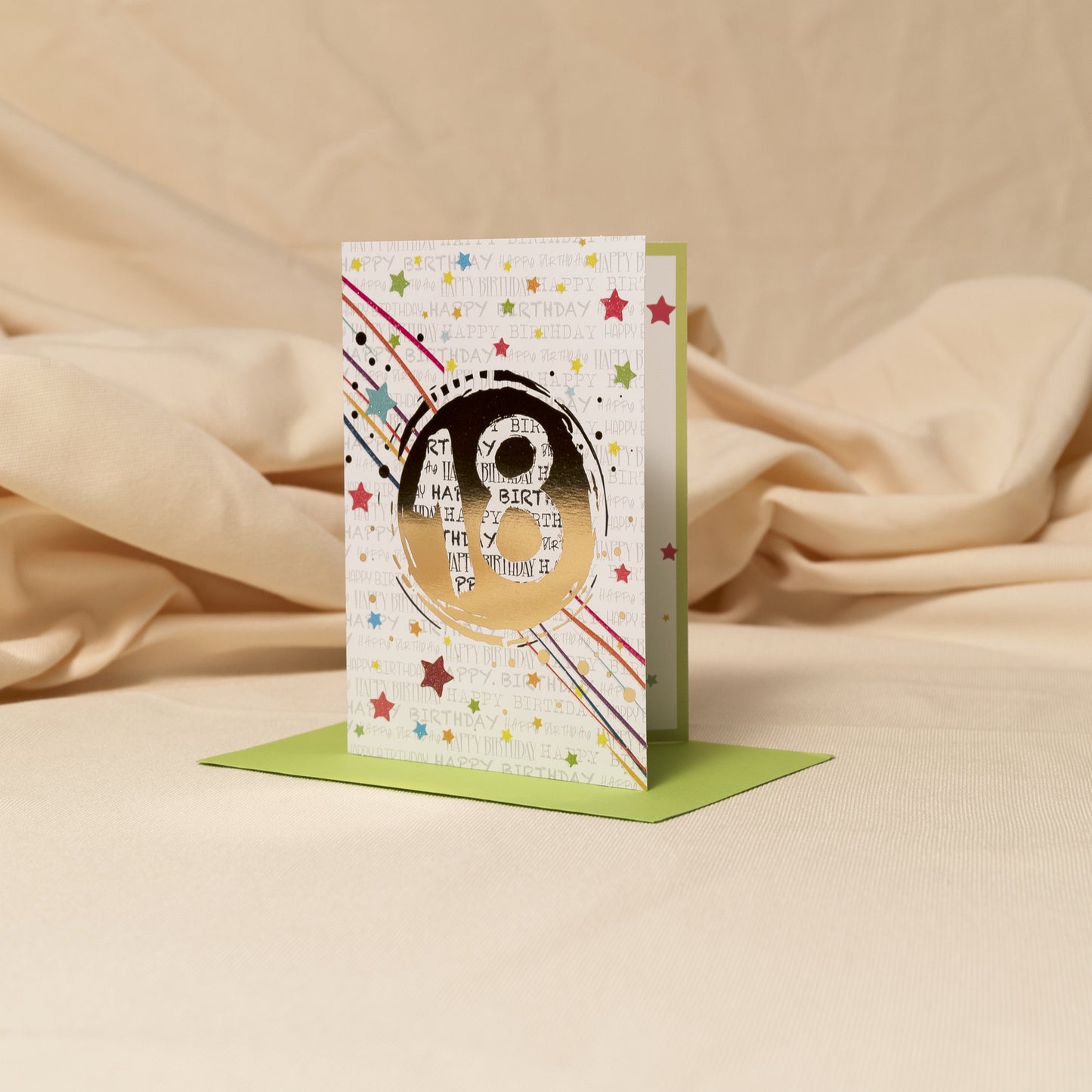 Biglietto Compleanno formato 17 x 12 cm 18 anni