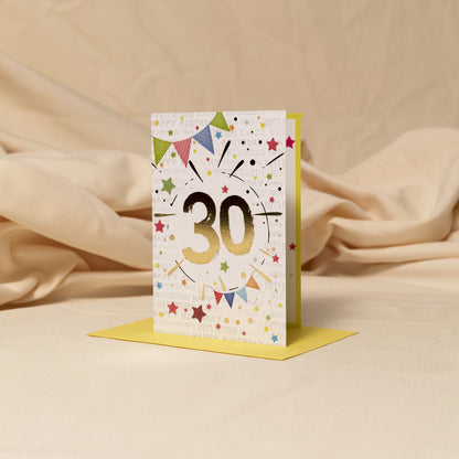 Biglietto Compleanno formato 17 x 12 cm 30 anni