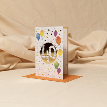 Biglietto Compleanno formato 17 x 12 cm 40 anni