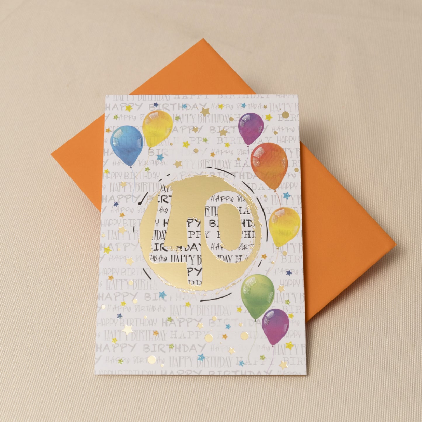 Biglietto Compleanno formato 17 x 12 cm 40 anni