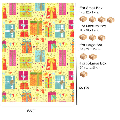 Carta Da Regalo Foglio formato 90 x 65 cm pacchi